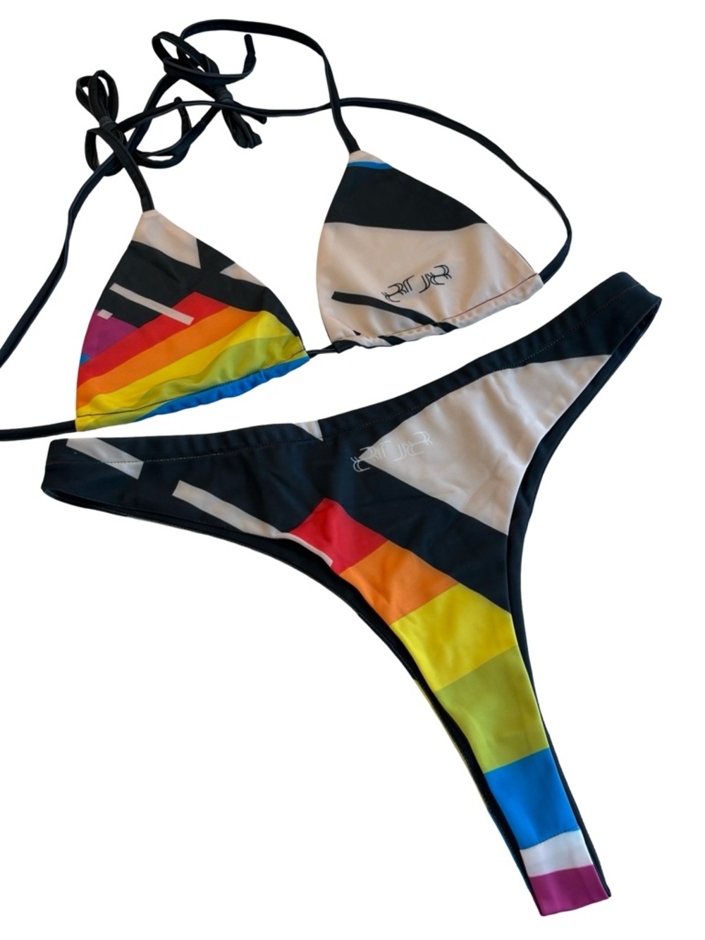Elev808 Women's Bikini with Rainbow Stripe Accent